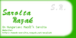 sarolta mazak business card